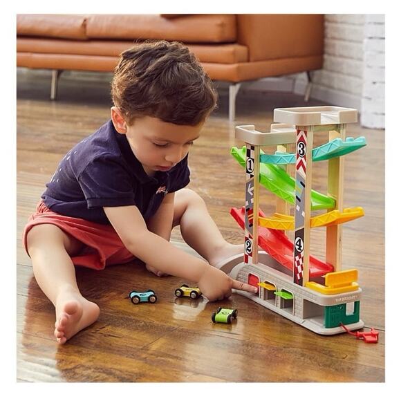 TOP BRIGHT Car Ramp Toy for 2-3 Year Old Boy Gifts, Toddler Race Track Toy - Picture 6 of 8